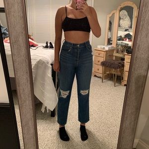 high waisted jeans